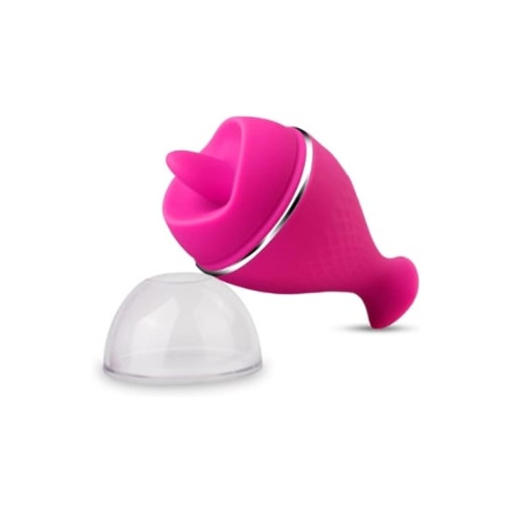 Klutóriszvibrátor nyelvvel, rózsaszín