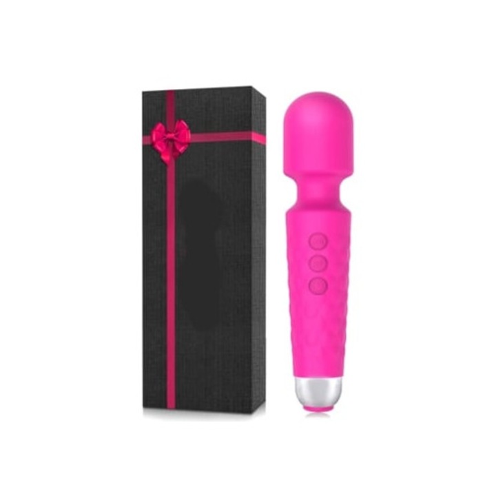 Hordozható vibrátor, 8 sebesség, 20 rezgésmód, rózsaszín, USB-n keresztül tölthető