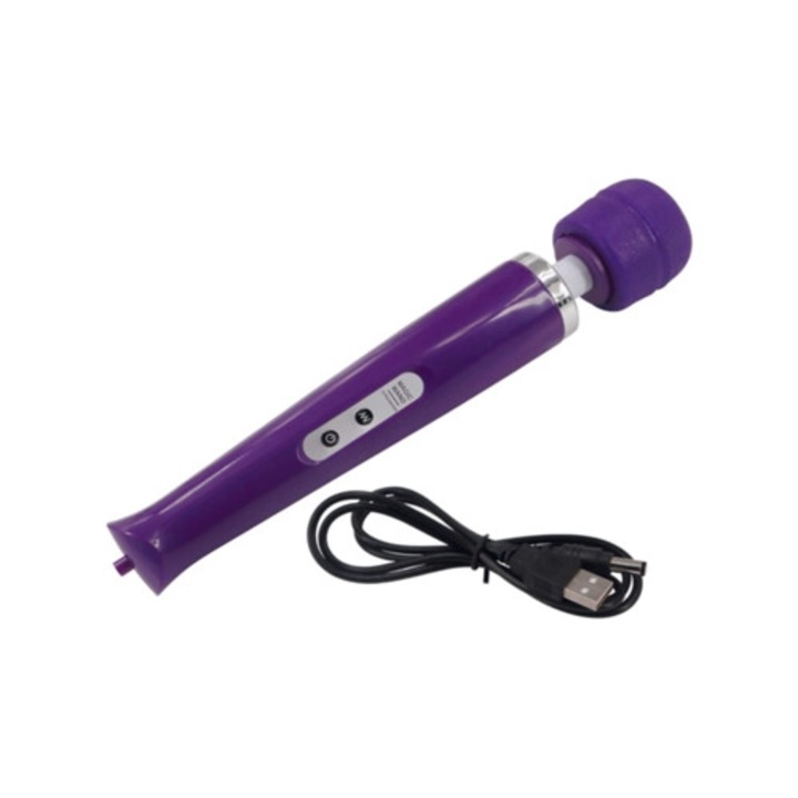 Vibrátor nőknek, töltőkábellel, lila