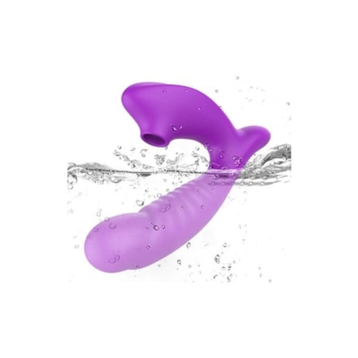 Újratölthető, vízálló, lila csiklóstimulátor