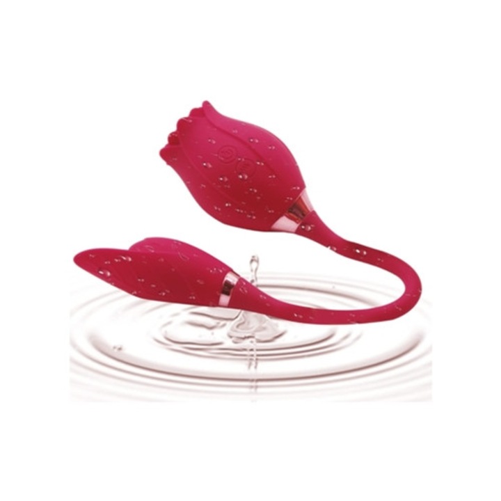 Vibrátor masszázs, 10 masszázshatás, vízálló, piros