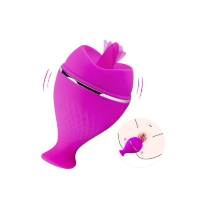 Klidális vibrátor, 10 vibrációs mód, újratölthető, lila