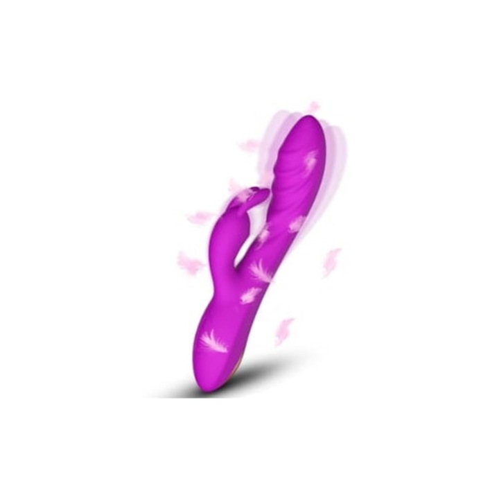 USB-ről tölthető, kétmotoros masszázsvibrátor, 12 üzemmóddal