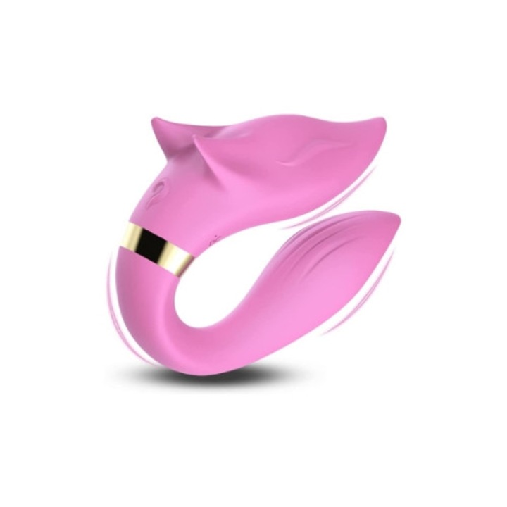 Hordozható klitorisz vibrátor, 9 vibrációs mód, vízálló, rózsaszín