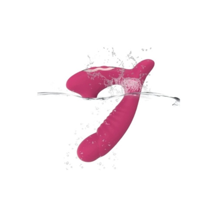 Újratölthető, szopogató és nyalogató, vízálló csiklóstimulátor