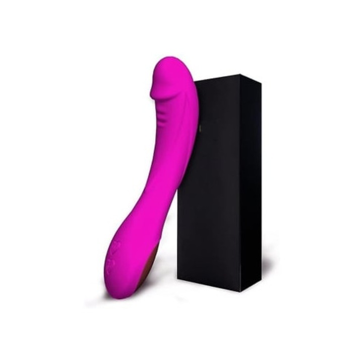 USB-töltős vibrátor, szilikon vibrátor, lila