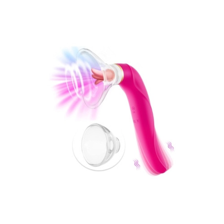 G-pont vibrátor nyelvvel, 8 szívó üzemmód, rózsaszín