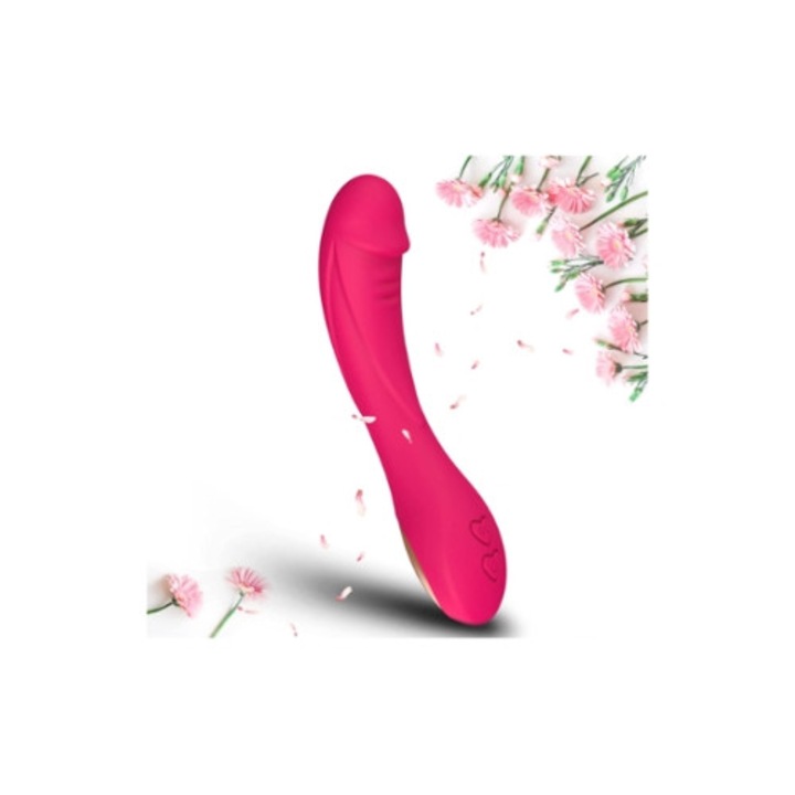 Акумулаторен USB вибратор, G-Spot масажен стик, силиконов, розов