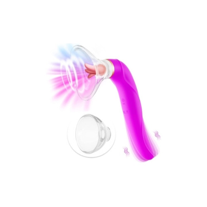 G-pont stimuláló vibrátor, 8 szívó mód, lila