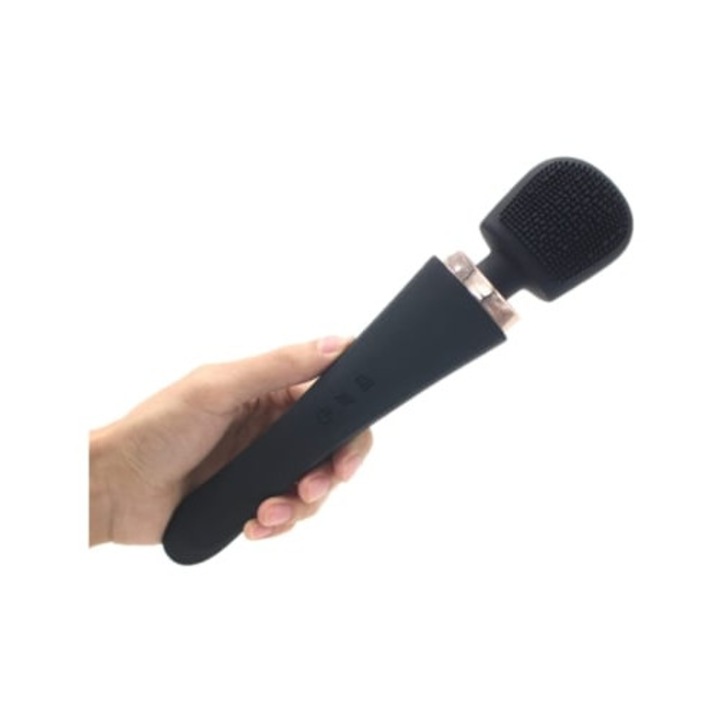 Vezeték nélküli masszírozó, 8 sebesség, 20 rezgés, fekete