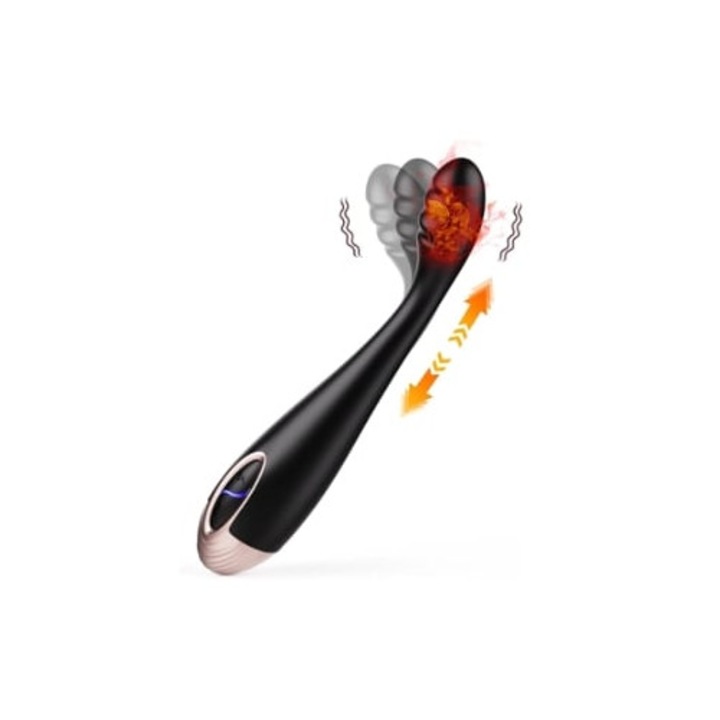 Вибратор за клитор G Spot, 7 вибрации, 2 режима на загряване, черен