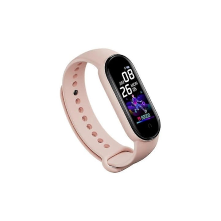 Bratara fitness M7 cu monitor de activitate si tensiune arteriala, versiune actualizata, culoare neagra