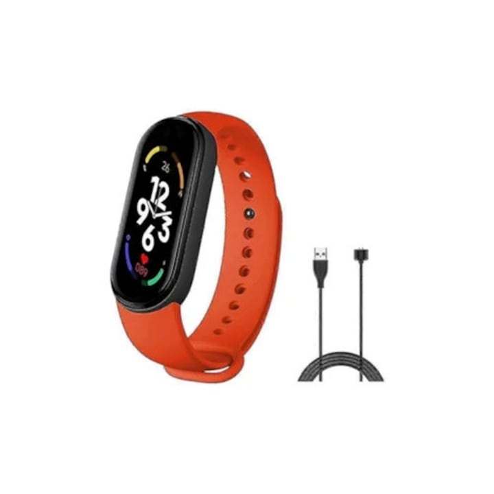Bratara fitness F07t, monitor de sanatate, ritm cardiac si tensiune arteriala, IP67