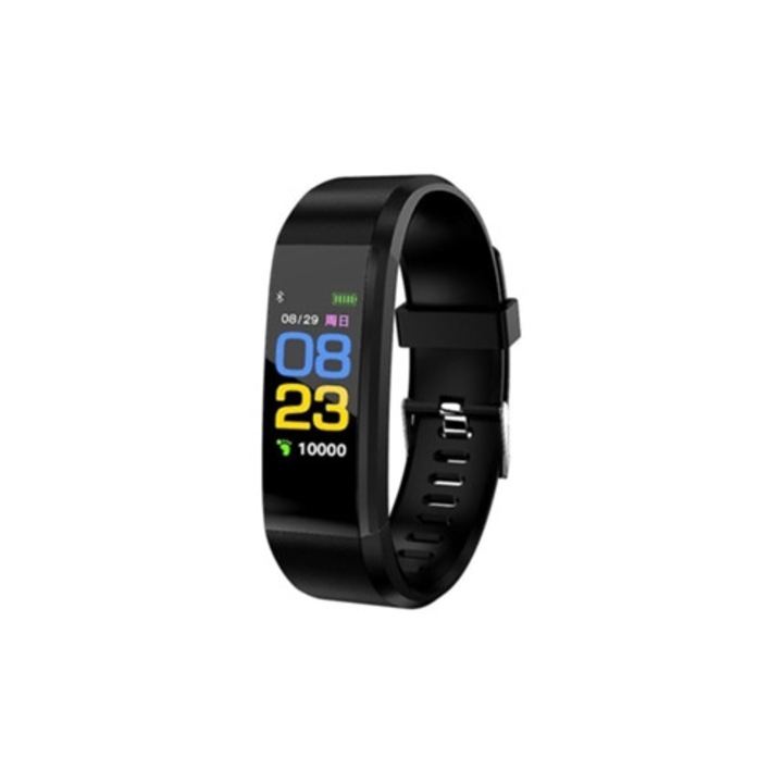 Bratara fitness 115 Plus, monitor ritm cardiac si tensiune arteriala, Bluetooth, multicolor