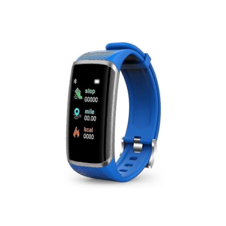 Bratara fitness, monitorizare continua a ritmului cardiac si a tensiunii arteriale, cu alarma, multicolor