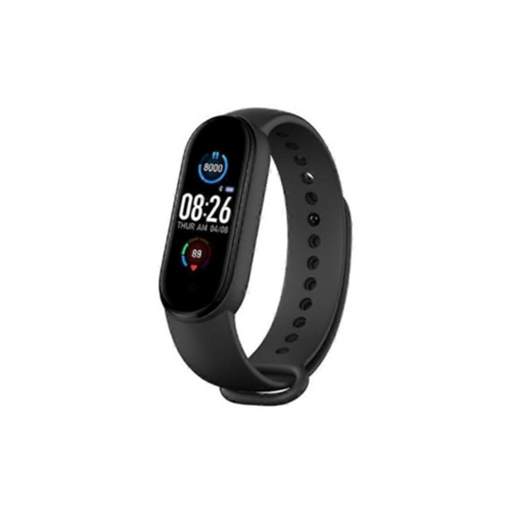 Bratara fitness M7, tracker de activitate, monitorizare tensiune arteriala, versiune imbunatatita, negru