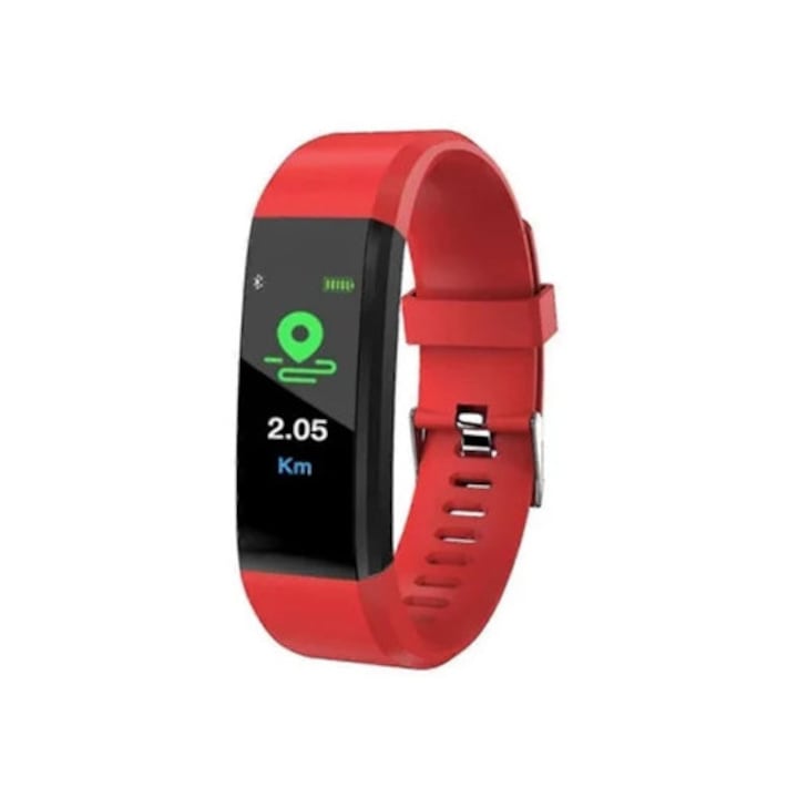 Bratara fitness 115 Plus, monitor ritm cardiac si tensiune arteriala, Bluetooth, multicolor