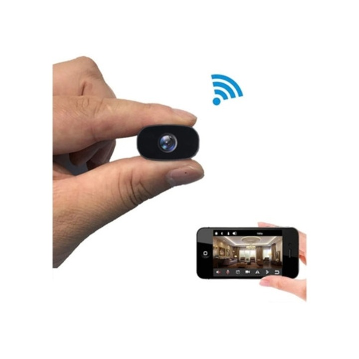 Camera spion mini HD 1080P, wireless, vizionare de la distanta, portabila