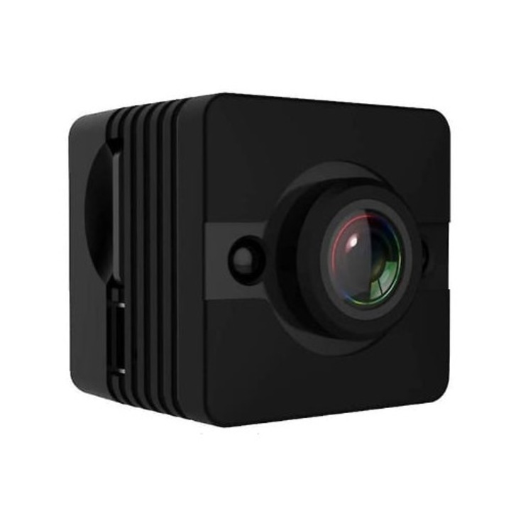 Камера видео спорт мини, 1080P HD, водоустойчива, нощно виждане, широко зрително поле 155, черна