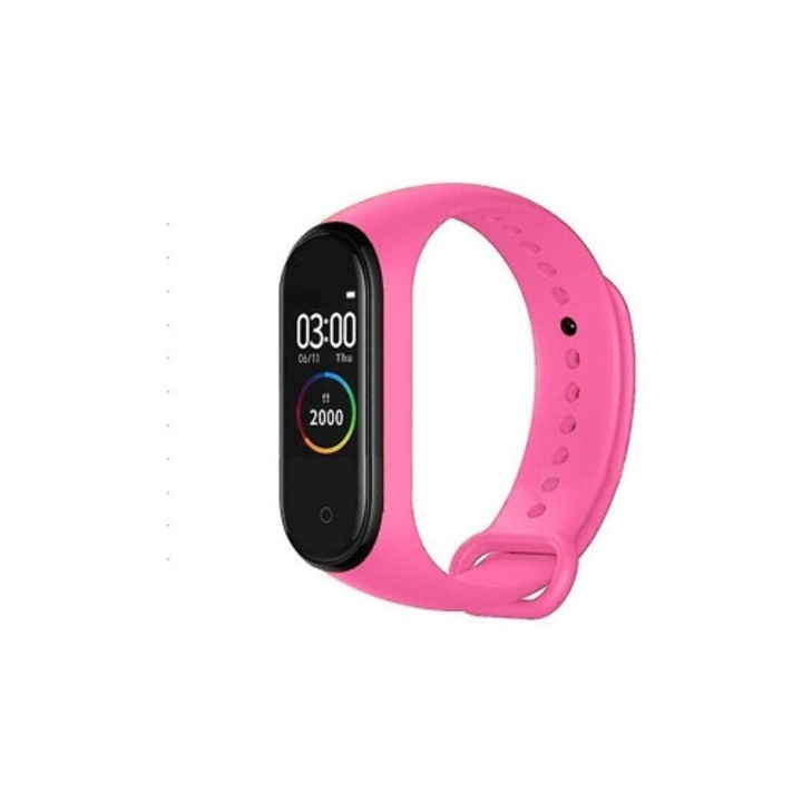 Bratara fitness 2208a, monitor ritm cardiac si tensiune arteriala, pedometru, multicolor