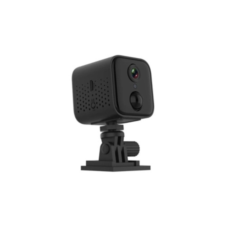 WiFi камера за наблюдение с DVR, детекция на движение, нощно виждане, черна