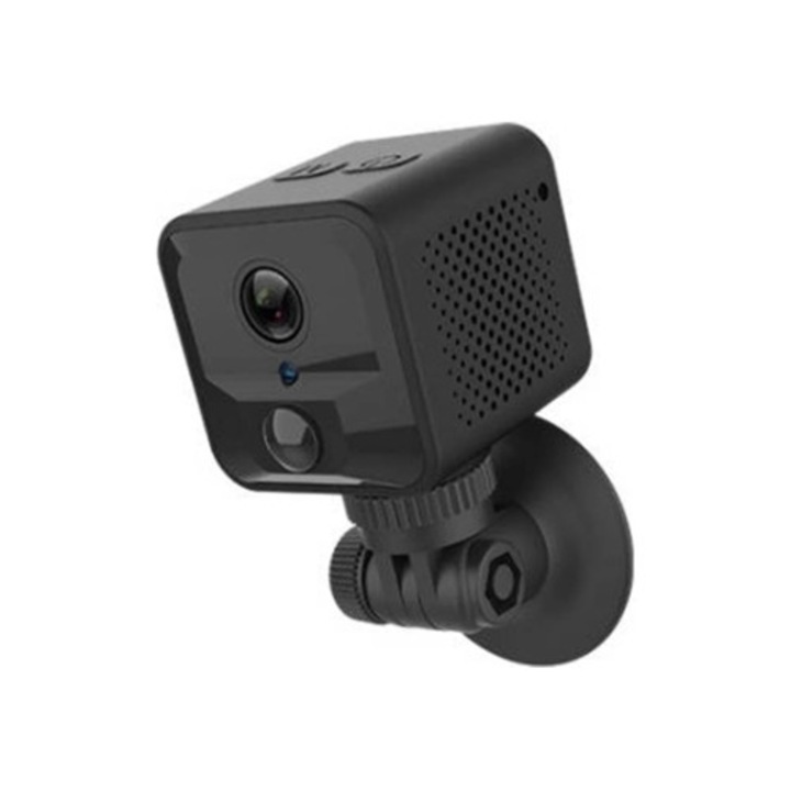 Camera spion mini wireless 1080P HD, neagra, pentru interior si exterior