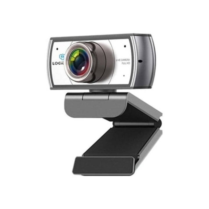 Webkamera 1080p, 120 széles látószögű, ezüst, készlet
