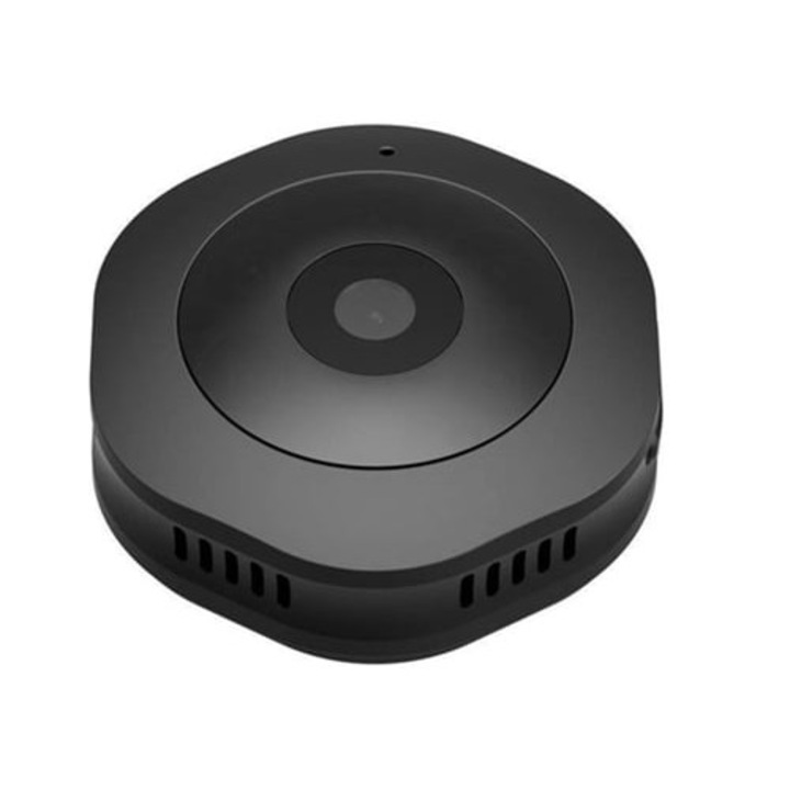 Camera spion mini WiFi HD cu vedere nocturna, USB, neagra, set