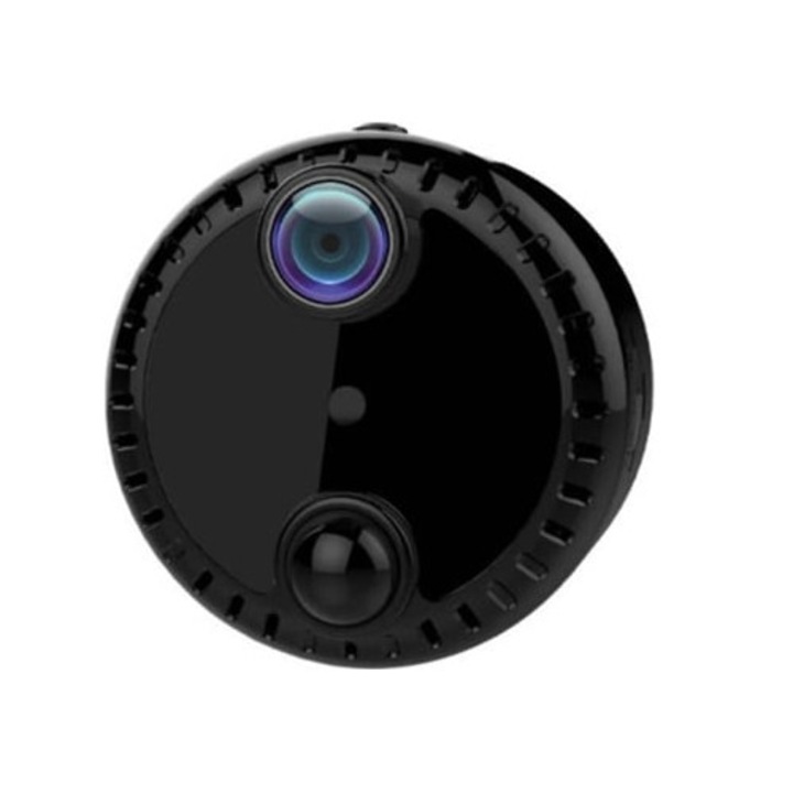 Camera spion mini HD, inregistrare continua, consum ultra-scazut de energie, neagra