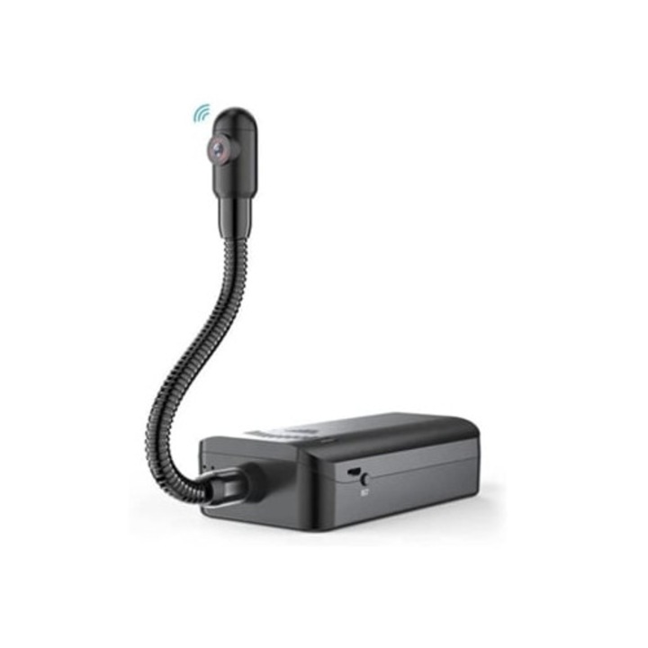 Camera spion WiFi mini HD, detectie miscare, neagra, set