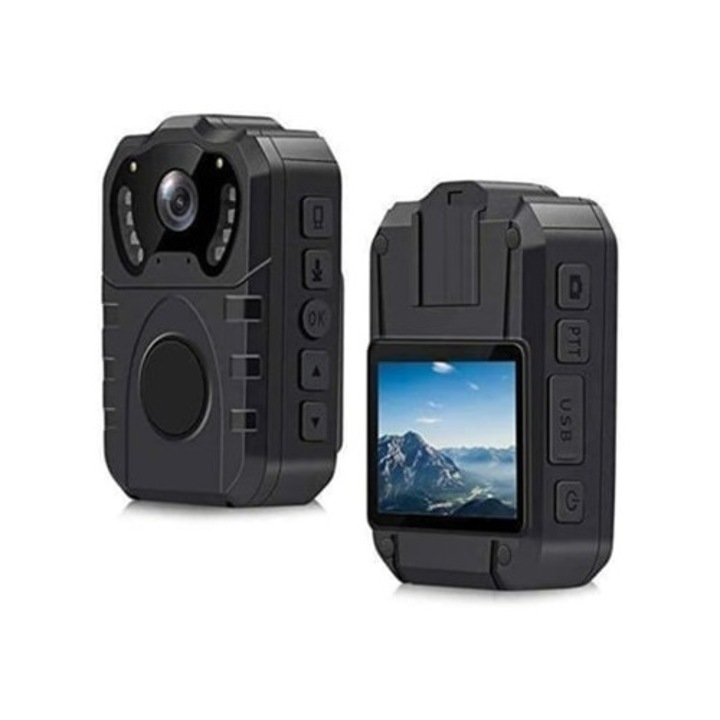 Камера за наблюдение, 170 градуса широк ъгъл, 64GB, водоустойчива IP67, Черен