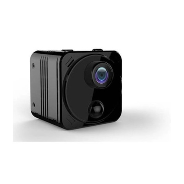 Мини HD 1080P камера за наблюдение, нощна, детекция на движение, Черен