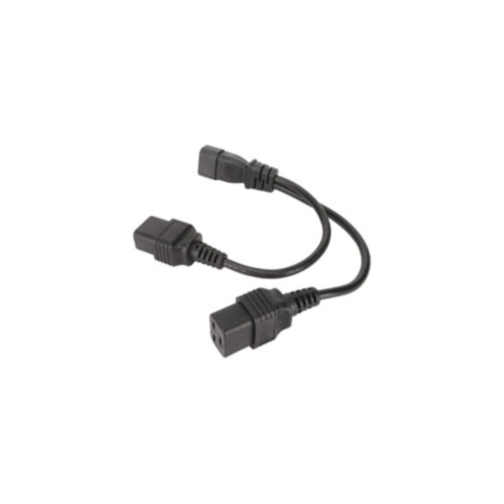 Tápkábel Y-elosztóval IEC320 C14 – C19