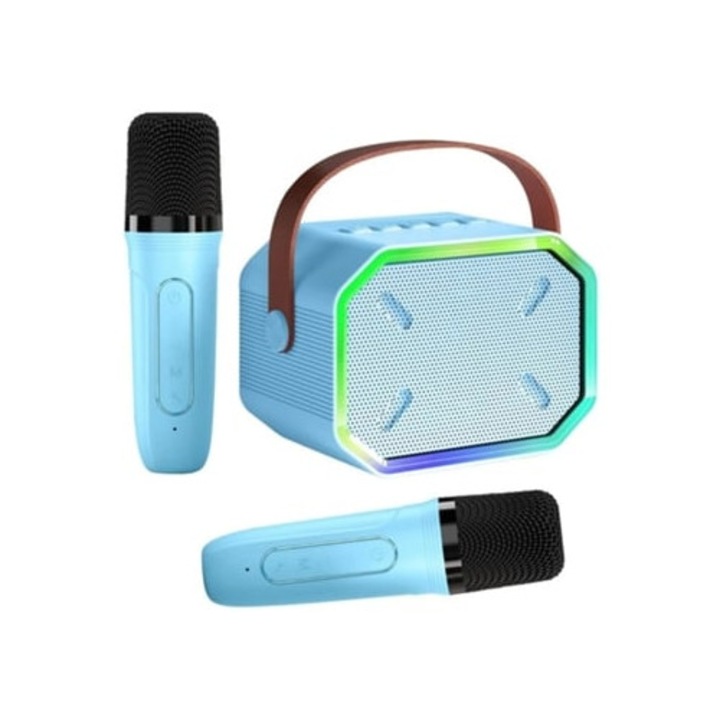 Mini masina de karaoke, microfon si difuzor Bluetooth semi-wireless, ideala pentru petreceri KTV acasa