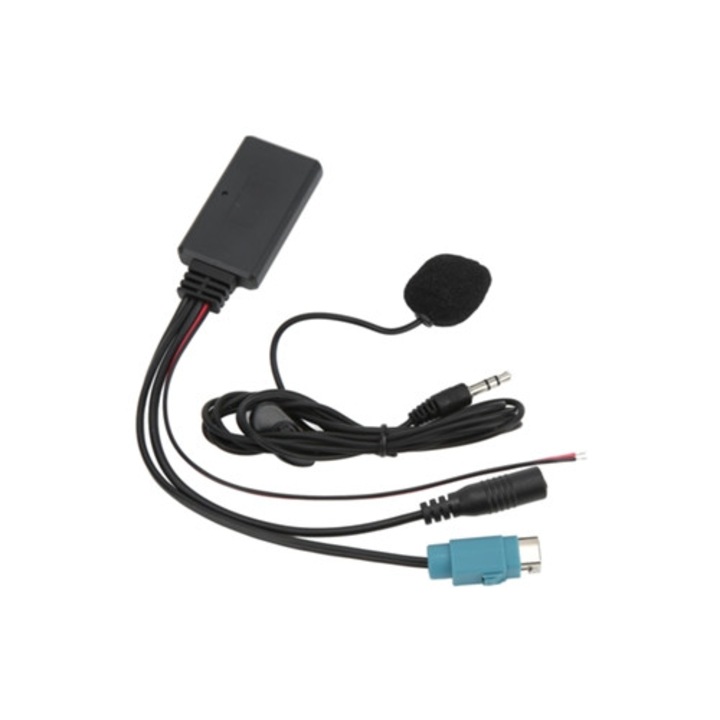 Bluetooth 5.0 Aux modul autóhoz mikrofonnal, szett