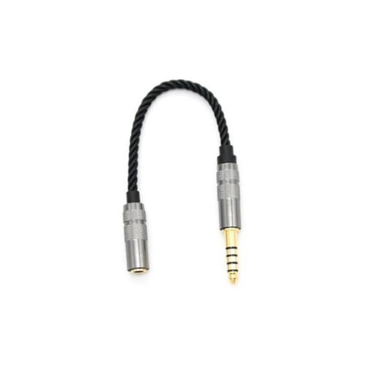 Adaptor casti balansat 4.4mm XLR 4 pini unghi drept