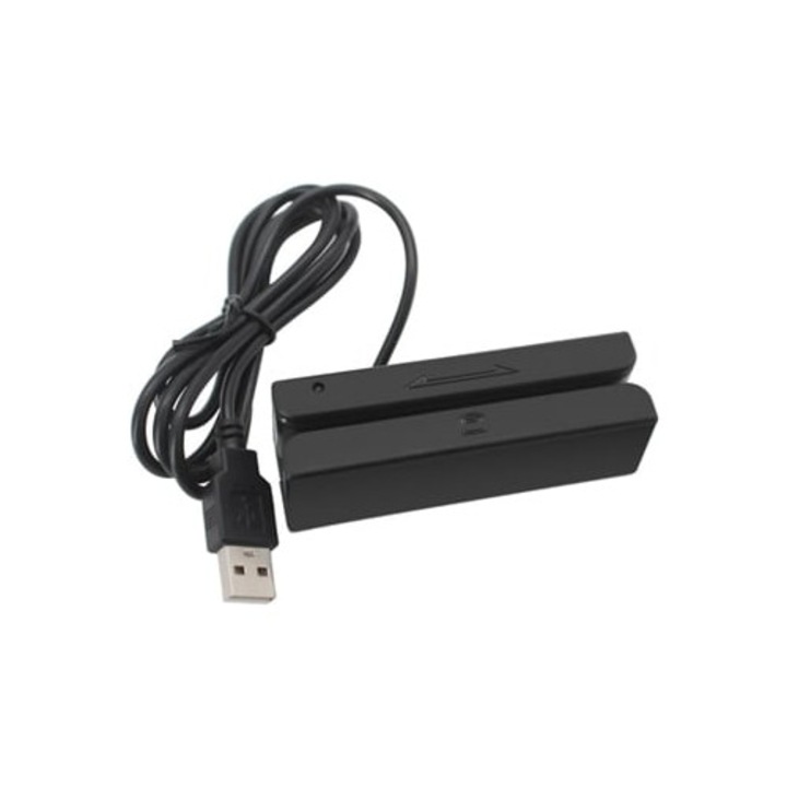 Cititor de coduri de bare Msr90, 3 piste, USB, mini swiper, pentru PC