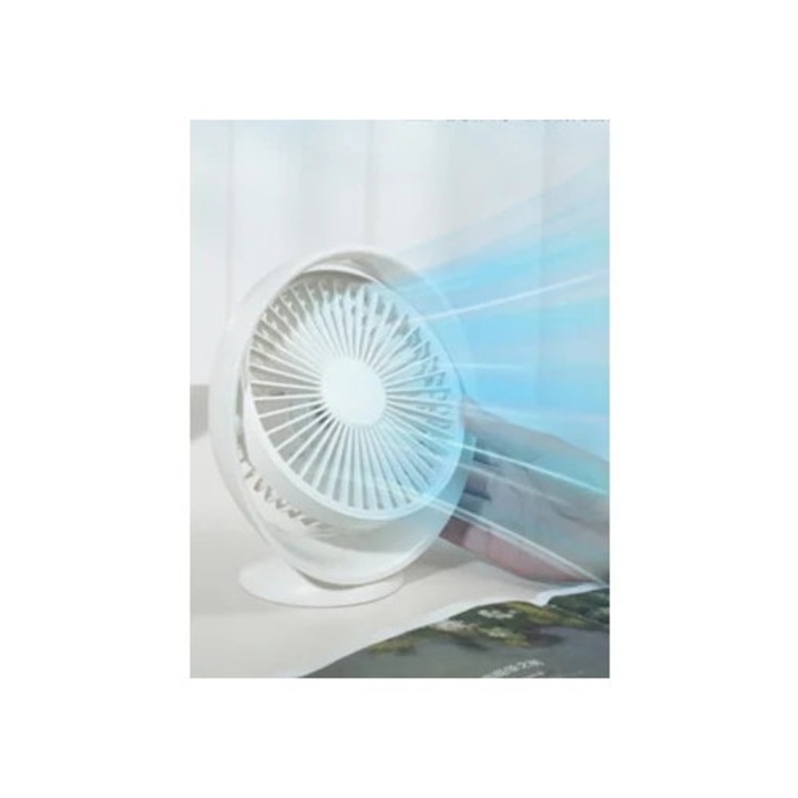Ventilator portabil, reincarcabil USB, silentios, putere mare, pentru birou, camping