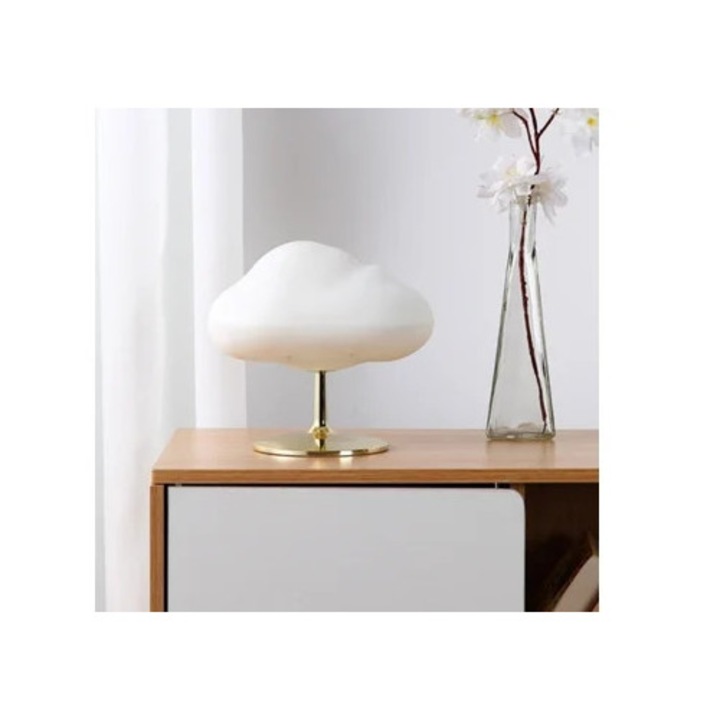 Felhő alakú aroma párásító, illóolaj párásító, légtisztító, fehér, otthoni és irodai használatra