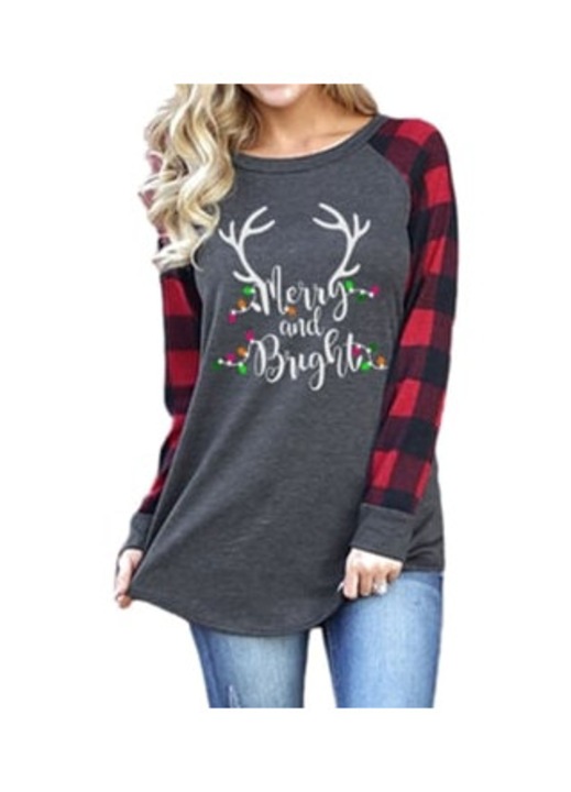 Női blúz, karácsonyi modell, többszínű, L INTL