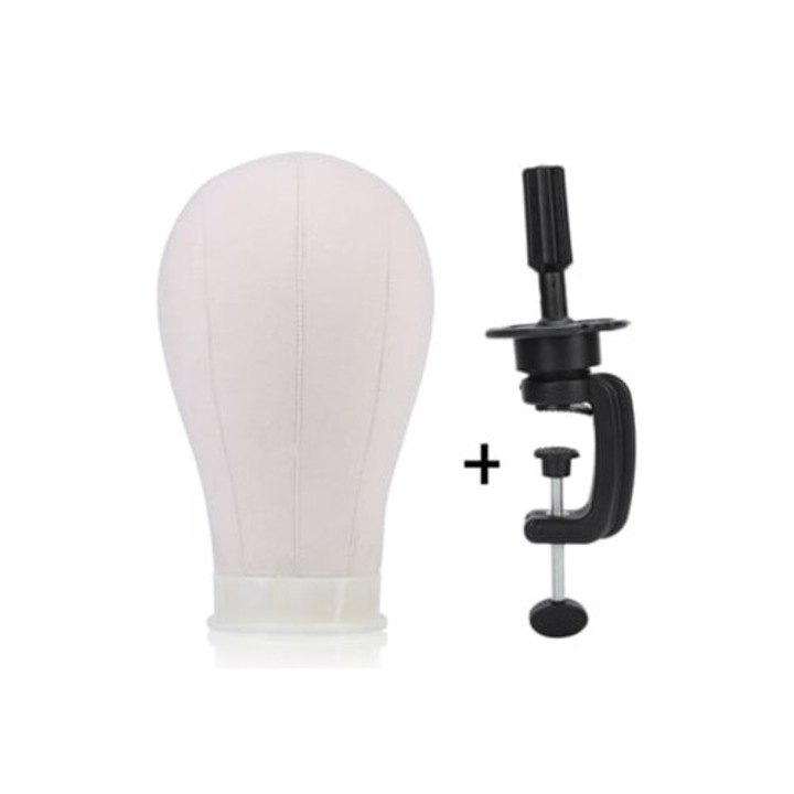 Manechin din material pentru peruci si palarii, 22 inch, set