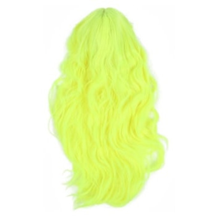 Peruca sintetica, fire de inalta temperatura, bucle, culoare variata