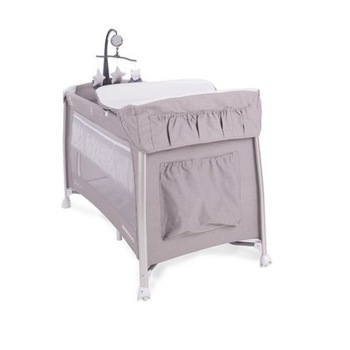 Patut pliabil cu doua nivele si carusel Dessine-Moi Grey Patut pliabil cu doua nivele si carusel Dessine-Moi Grey