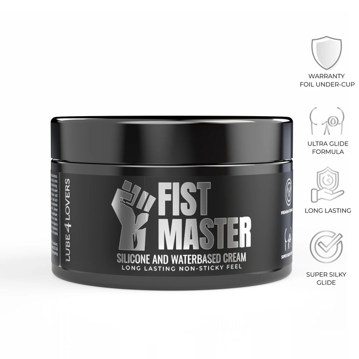 Lubrifiant anal Toyz4lovers Fist Master 250ml, baza de apa-silicon, formula extra densa, utilizare prelungita