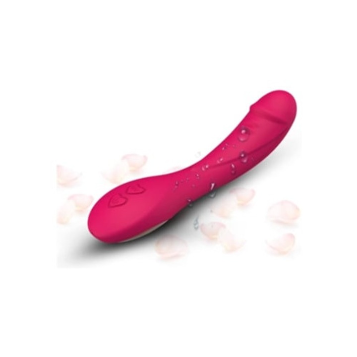 Vibrátor nőknek, 15 mód, újratölthető, piros