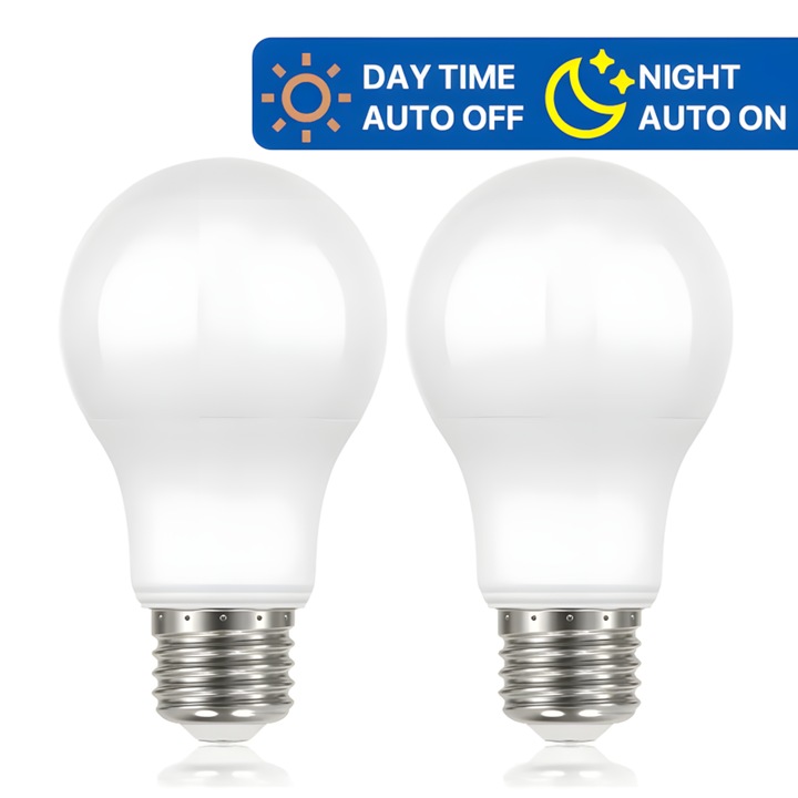 Set 2 becuri LED cu senzor de miscare