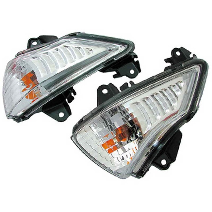 Semnalizator V Parts pentru motociclete Kawasaki ER-6F/N 650 2009-2013, negru, usor de montat