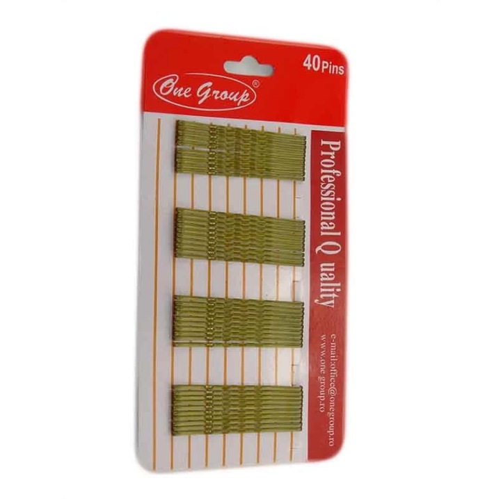 Agrafe de par aurii, 40 buc/set, accesorii elegante pentru coafuri