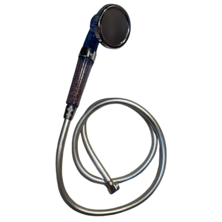 Set Furtun si Cap de Dus MVD, Silicon, 1.5m, Efect de masaj, Filtru anti-calcar