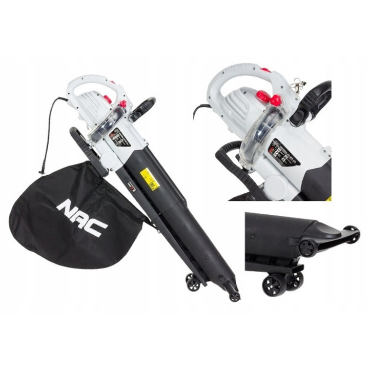 Aspirator/Suflanta electrica NAC 3000W, functie de tocator, 45l, 5kg